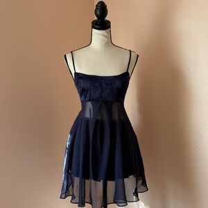 Victoria's Secret Midnight Blue Lace Top